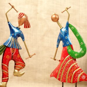 Dancing Dandia homedecor item in red set of 2