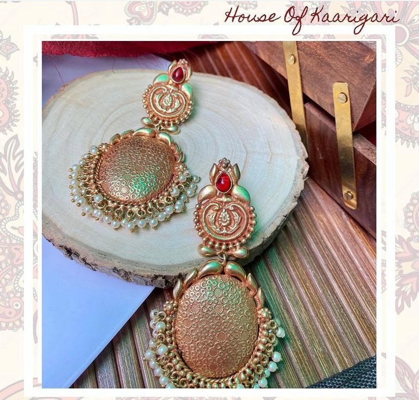 Antique Gold Rajwada Earrings