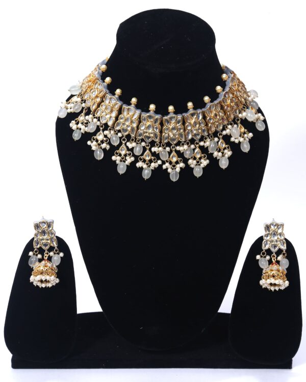 Kundan Pearl Bridal Necklace Set