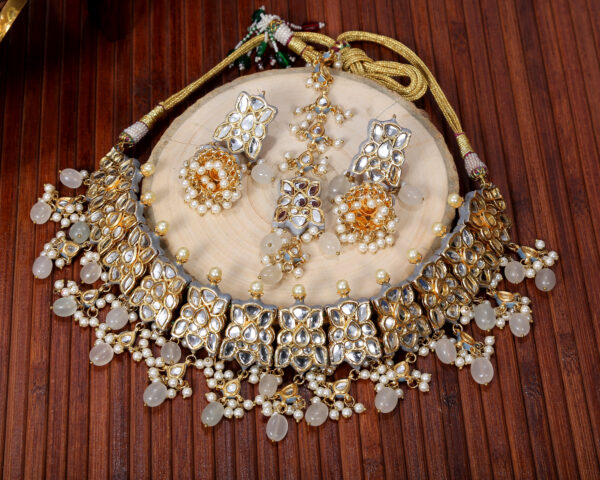 Kundan Pearl Bridal Necklace Set